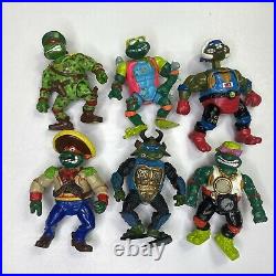 Vintage 1988-1993 Toy TMNT 49 Piece Lot -18 Figures -31 Accessories