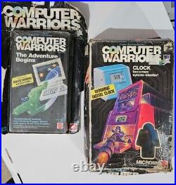 Vintage 1989 Computer Warriors Clock Complete Box Plush VHS