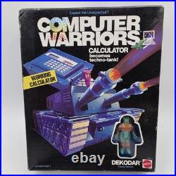 Vintage 1989 Mattel Computer Warriors Calculator Techno-Tank Dekodar Toy In Box