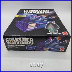 Vintage 1989 Mattel Computer Warriors Calculator Techno-Tank Dekodar Toy In Box