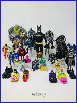 Vintage 1990's Batman Animated Series Action Figure Toy Lot With Collectors Case