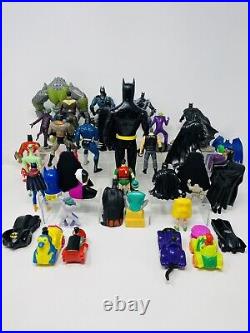 Vintage 1990's Batman Animated Series Action Figure Toy Lot With Collectors Case