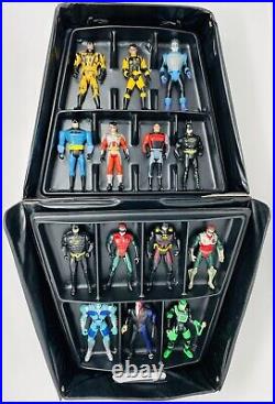Vintage 1990's Batman Animated Series Action Figure Toy Lot With Collectors Case