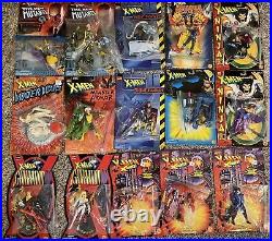 Vintage 1990's Toy Biz Marvel X-Men Action Figure Lot of 15