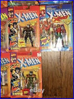 Vintage 1990s X-Men Action Figure Toy Lot of 16 Marvel Comics by Toy Biz XMen