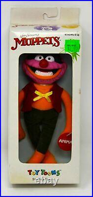 Vintage 1991 Jim Henson's Muppets Animal Toy Toons Stuffed Figure New In Box