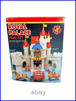 Vintage 1992 Spectra Royal Palace Castle Playset with Figures Horses Carriage Box