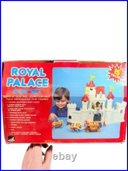 Vintage 1992 Spectra Royal Palace Castle Playset with Figures Horses Carriage Box