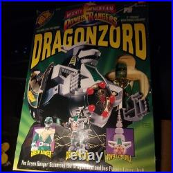 Vintage 1993 Bandai Power Rangers Deluxe Dragonzord & Green Ranger Action Figure