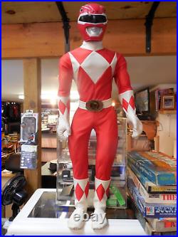 Vintage 1994 Mighty Morphin Red POWER RANGER Huge 36 Tall Toy Action Figure
