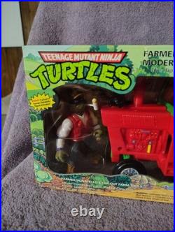 Vintage 1994 Teenage Mutant Ninja Turtles Farmer Donatello Tractor Playmates NIB