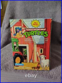 Vintage 1994 Teenage Mutant Ninja Turtles Farmer Donatello Tractor Playmates NIB
