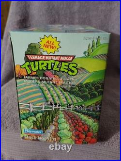 Vintage 1994 Teenage Mutant Ninja Turtles Farmer Donatello Tractor Playmates NIB