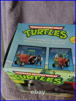 Vintage 1994 Teenage Mutant Ninja Turtles Farmer Donatello Tractor Playmates NIB