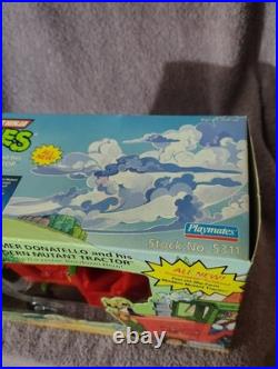 Vintage 1994 Teenage Mutant Ninja Turtles Farmer Donatello Tractor Playmates NIB