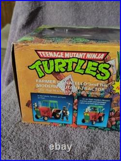 Vintage 1994 Teenage Mutant Ninja Turtles Farmer Donatello Tractor Playmates NIB