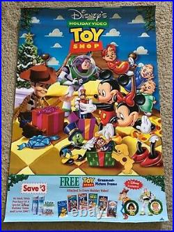 Vintage 1996 Toy Story Mickey Miuse and Alvin and the Chipmunks In-Store Poster