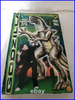 Vintage 1998 6' foot INFLATABLE GODZILLA Toy Biz -Original Sealed Box NEW