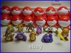 Vintage 1999 Pokemon Burger King Figures Toy / Pokeball Keychain Toy Set of 10