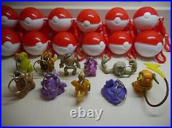 Vintage 1999 Pokemon Burger King Figures Toy / Pokeball Keychain Toy Set of 10