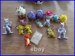 Vintage 1999 Pokemon Burger King Figures Toy / Pokeball Keychain Toy Set of 16