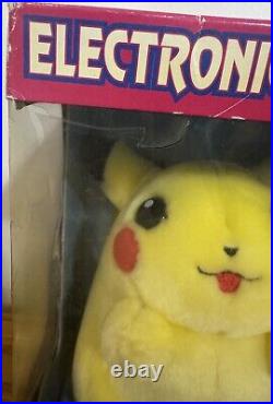 Vintage 1999 Pokemon Electronic Talking I Choose You Pikachu Plush NIB RARE