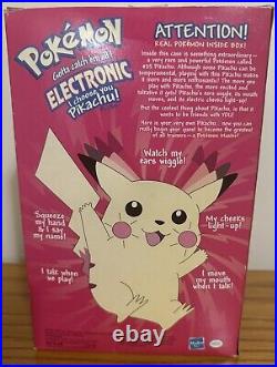 Vintage 1999 Pokemon Electronic Talking I Choose You Pikachu Plush NIB RARE