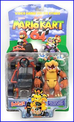 Vintage 1999 Toy Biz Nintendo Mario Kart 64 Bowser Figure Sealed New MOC