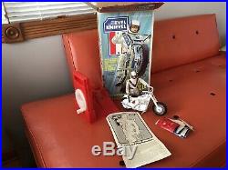 Vintage 2nd Ed. Evel Knievel 1973 Action Figure Stunt Cycle Launcher Set withbox