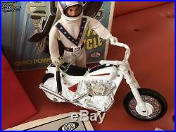 Vintage 2nd Ed. Evel Knievel 1973 Action Figure Stunt Cycle Launcher Set withbox