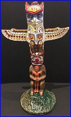 Vintage 35 Piece Elastolin Indian Composition Figure Toy Soldier Set