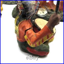 Vintage 38 Piece Elastolin Cowboys & Indians Composition Figure Toy Soldier Lot