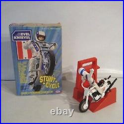 Vintage 70s Evel Knievel Figure, Bike, Launcher & BOX