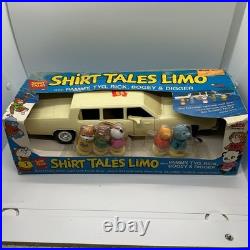 Vintage 80's Shirt Tales Limo With Figures 5 Characters Still In Original Box