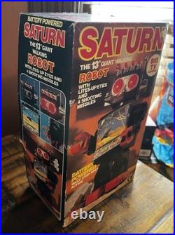 Vintage 80s Kamco Saturn 13 Giant Walking Robot Toy Complete With Box