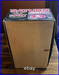 Vintage 80s Kamco Saturn 13 Giant Walking Robot Toy Complete With Box