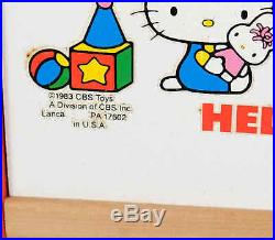 Vintage 80s Sanrio Hello Kitty Wall Display Cabinet Collectible Figure Toy Shelf