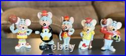 Vintage 80s ShowBiz Chuck E Cheese Lot 4 Figures & 1 Working Wind Up Toy