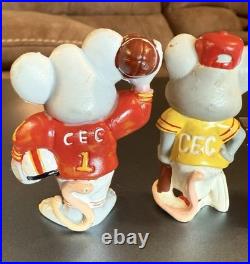 Vintage 80s ShowBiz Chuck E Cheese Lot 4 Figures & 1 Working Wind Up Toy