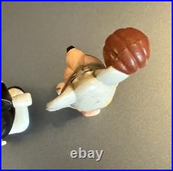 Vintage 80s ShowBiz Chuck E Cheese Lot 4 Figures & 1 Working Wind Up Toy