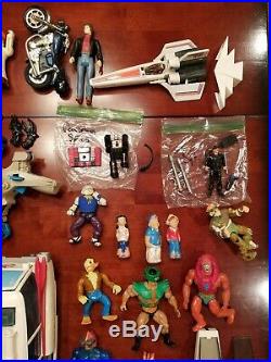 Vintage 80s Toy LOT He-Man Ghostbusters action figures, accessories, vehicles