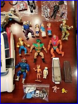 Vintage 80s Toy LOT He-Man Ghostbusters action figures, accessories, vehicles