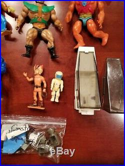 Vintage 80s Toy LOT He-Man Ghostbusters action figures, accessories, vehicles