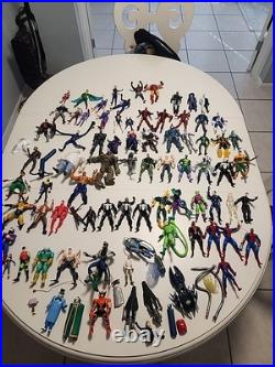 Vintage 90's Toy Biz Marvel Avengers X-Men 77 Action Figures Lot Loose Spiderman