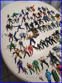 Vintage 90's Toy Biz Marvel Avengers X-Men 77 Action Figures Lot Loose Spiderman