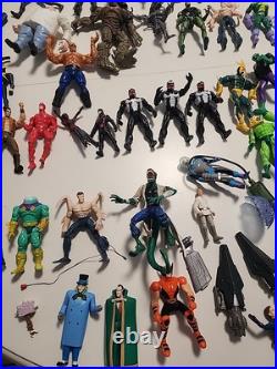 Vintage 90's Toy Biz Marvel Avengers X-Men 77 Action Figures Lot Loose Spiderman