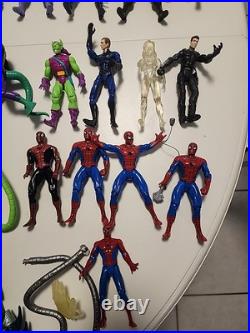 Vintage 90's Toy Biz Marvel Avengers X-Men 77 Action Figures Lot Loose Spiderman
