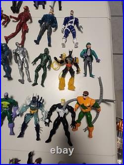 Vintage 90's Toy Biz Marvel Avengers X-Men 77 Action Figures Lot Loose Spiderman