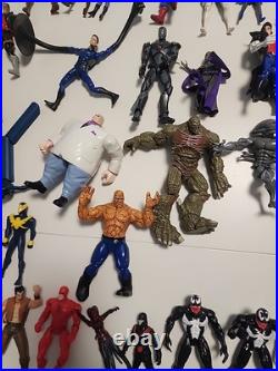 Vintage 90's Toy Biz Marvel Avengers X-Men 77 Action Figures Lot Loose Spiderman