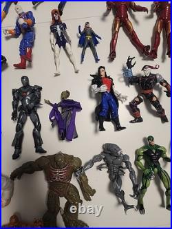 Vintage 90's Toy Biz Marvel Avengers X-Men 77 Action Figures Lot Loose Spiderman